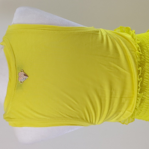 Twin-Set Sunshine Yellow Ruffled Midi Dress - Picture 8 of 16